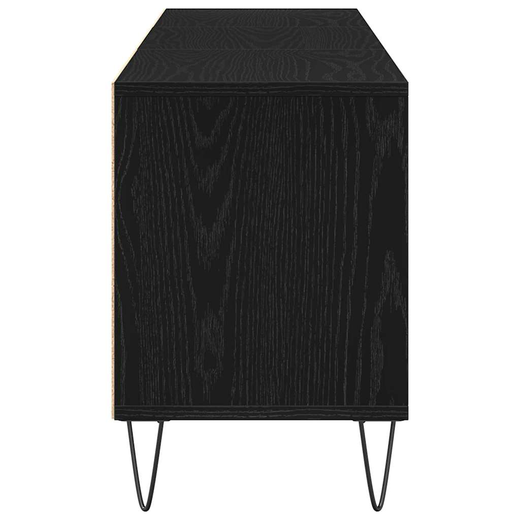 TV Cabinet Black Oak 150 x 30 x 44.5 cm Engineered Wood