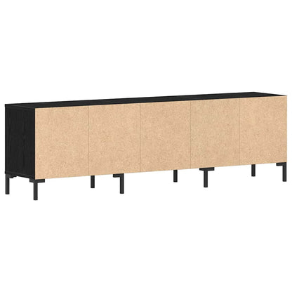 TV Cabinet Black Oak 150 x 30 x 44.5 cm Engineered Wood