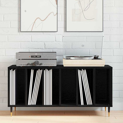 Record Cabinet Black Oak 100 x 38 x 48 cm Engineered Wood