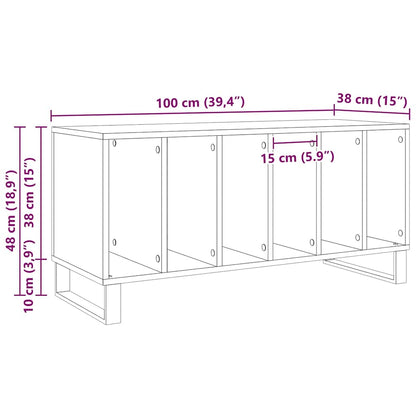 Record Cabinet Old wood 100 x 38 x 48 cm Engineered Wood