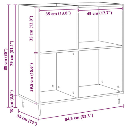 Record Cabinet Artisan oak 85 x 38 x 89 cm Engineered Wood