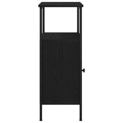 Bedside Cabinet Black Oak 41 x 31 x 80 cm Engineered Wood