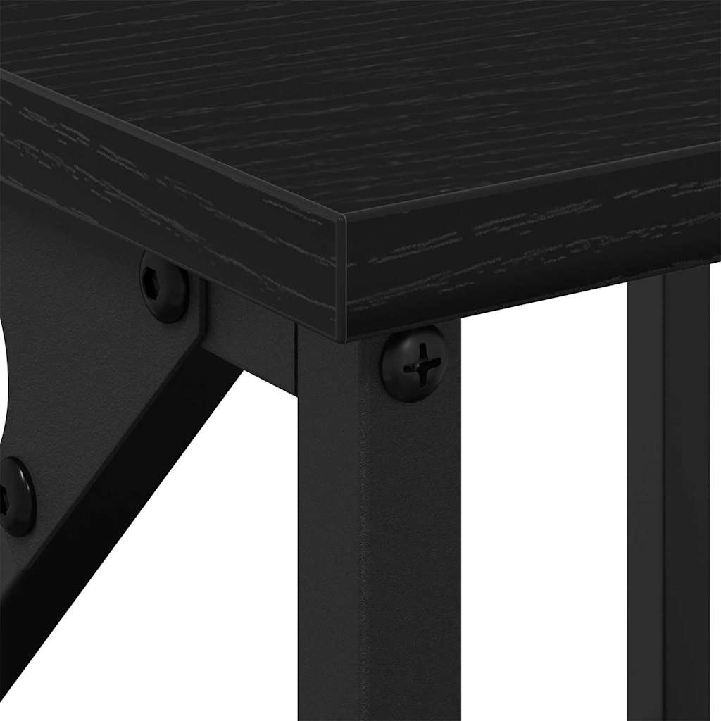 Bedside Cabinet with Drawer 2 pcs Black Oak 34 x 35.5 x 70 cm