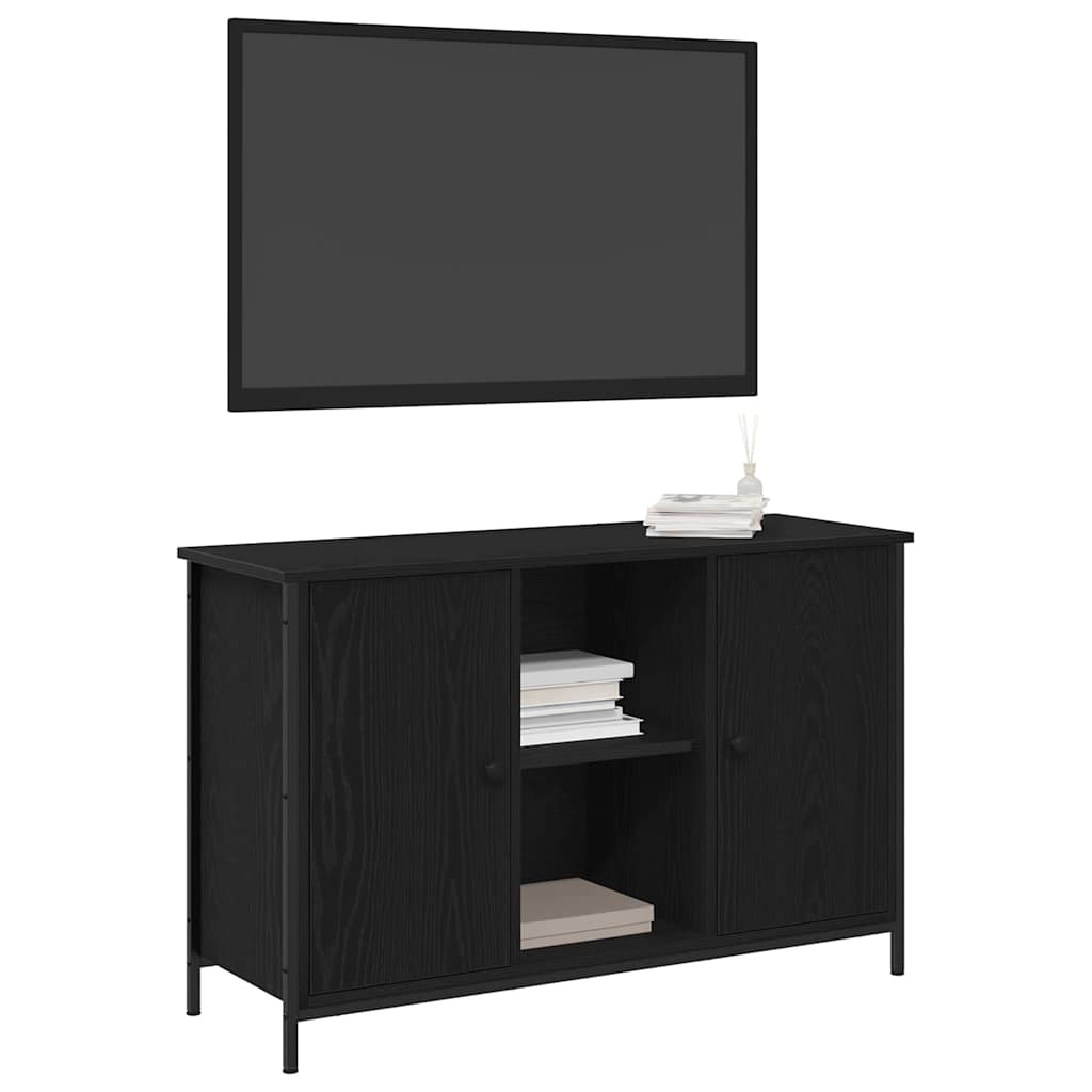 TV Cabinet Set Black Oak 101 x 35 x 65 cm Engineered Wood