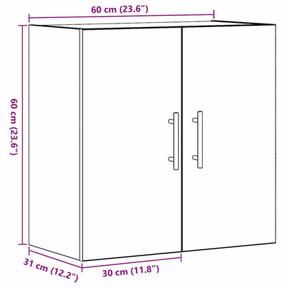 Wall-mounted Cabinet Black Oak 60 x 31 x 70 cm Engineered Wood