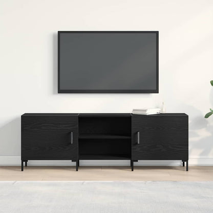 TV Cabinet Set Black Oak 150 x 30 x 50 cm Engineered Wood