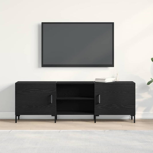 TV Cabinet Set 150 x 30 x 50 cm Black Oak Engineered Wood