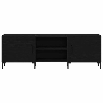 TV Cabinet Set Black Oak 150 x 30 x 50 cm Engineered Wood