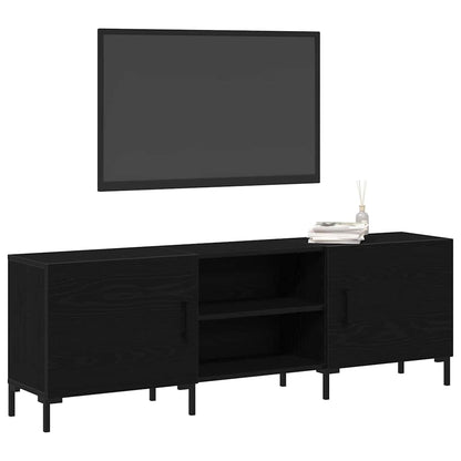 TV Cabinet Set Black Oak 150 x 30 x 50 cm Engineered Wood