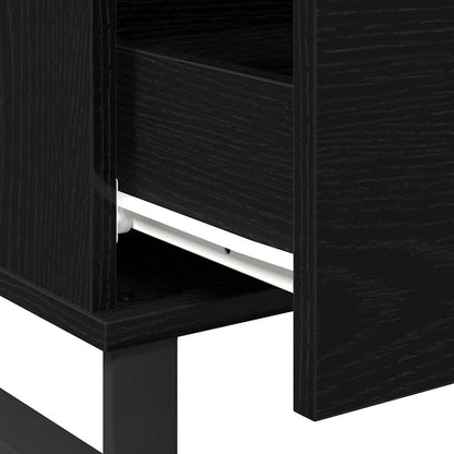 Coffee Table Black Oak 90 x 50 x 36.5 cm Engineered Wood