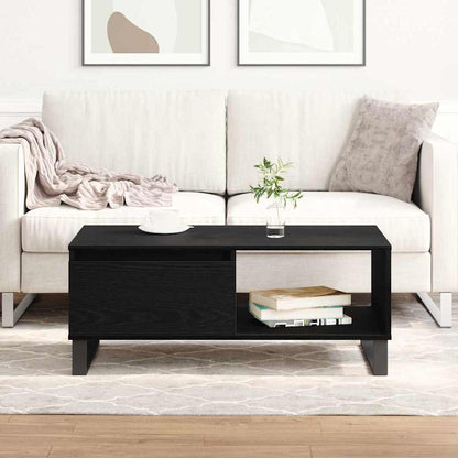 Coffee Table Black Oak 90 x 50 x 36.5 cm Engineered Wood