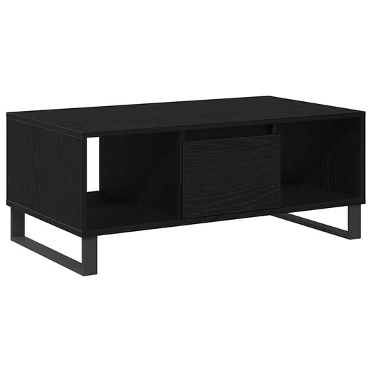 Coffee Table Black Oak 90 x 50 x 36.5 cm Engineered Wood