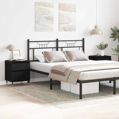 Bedside Cabinet 2 pcs Black Oak 40 x 35 x 50 cm Engineered Wood