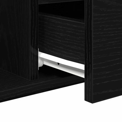 Coffee Table Black Oak 90 x 49 x 45 cm Engineered Wood