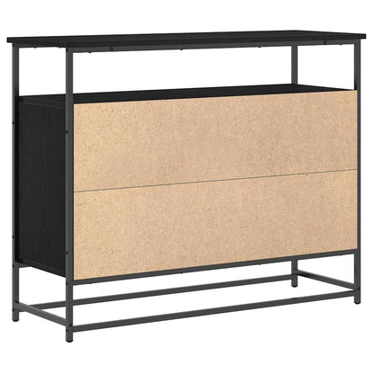 Sideboard Black Oak 100 x 35 x 80 cm Engineered Wood