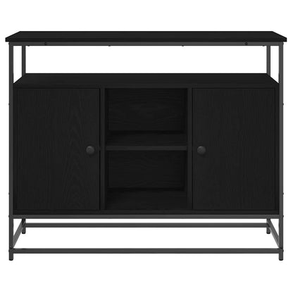 Sideboard Black Oak 100 x 35 x 80 cm Engineered Wood