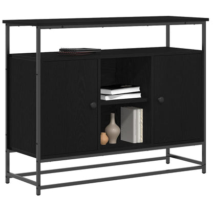Sideboard Black Oak 100 x 35 x 80 cm Engineered Wood