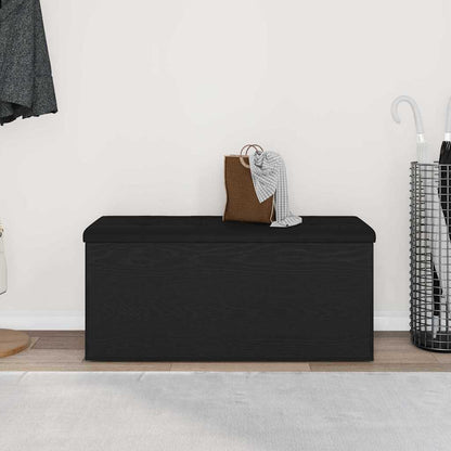 Storage Bench Black oak 102 x 42 x 45 cm Engineered Wood