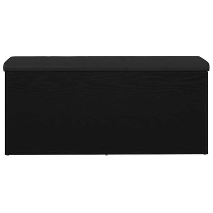 Storage Bench Black oak 102 x 42 x 45 cm Engineered Wood