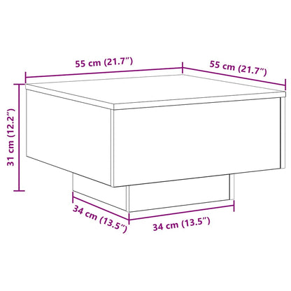 Coffee Table Black Oak 55 x 55 x 31 cm