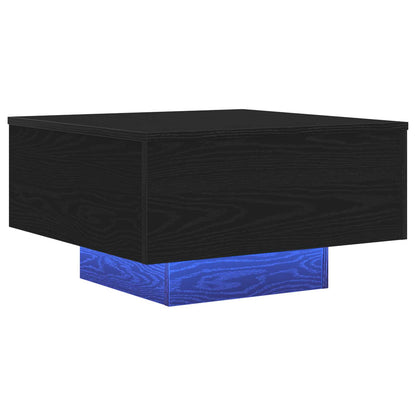 Coffee Table Black Oak 55 x 55 x31 cm Engineered Wood