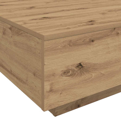 Coffee Table with LED Strip Lights Artisan Oak Engineered Wood