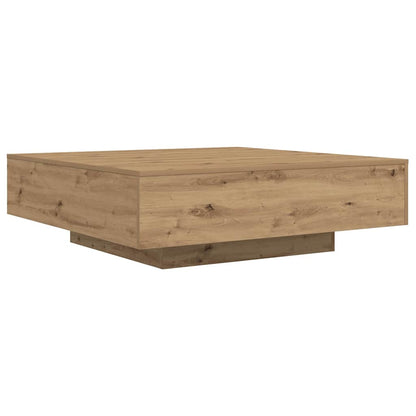 Coffee Table with LED Strip Lights Artisan Oak Engineered Wood