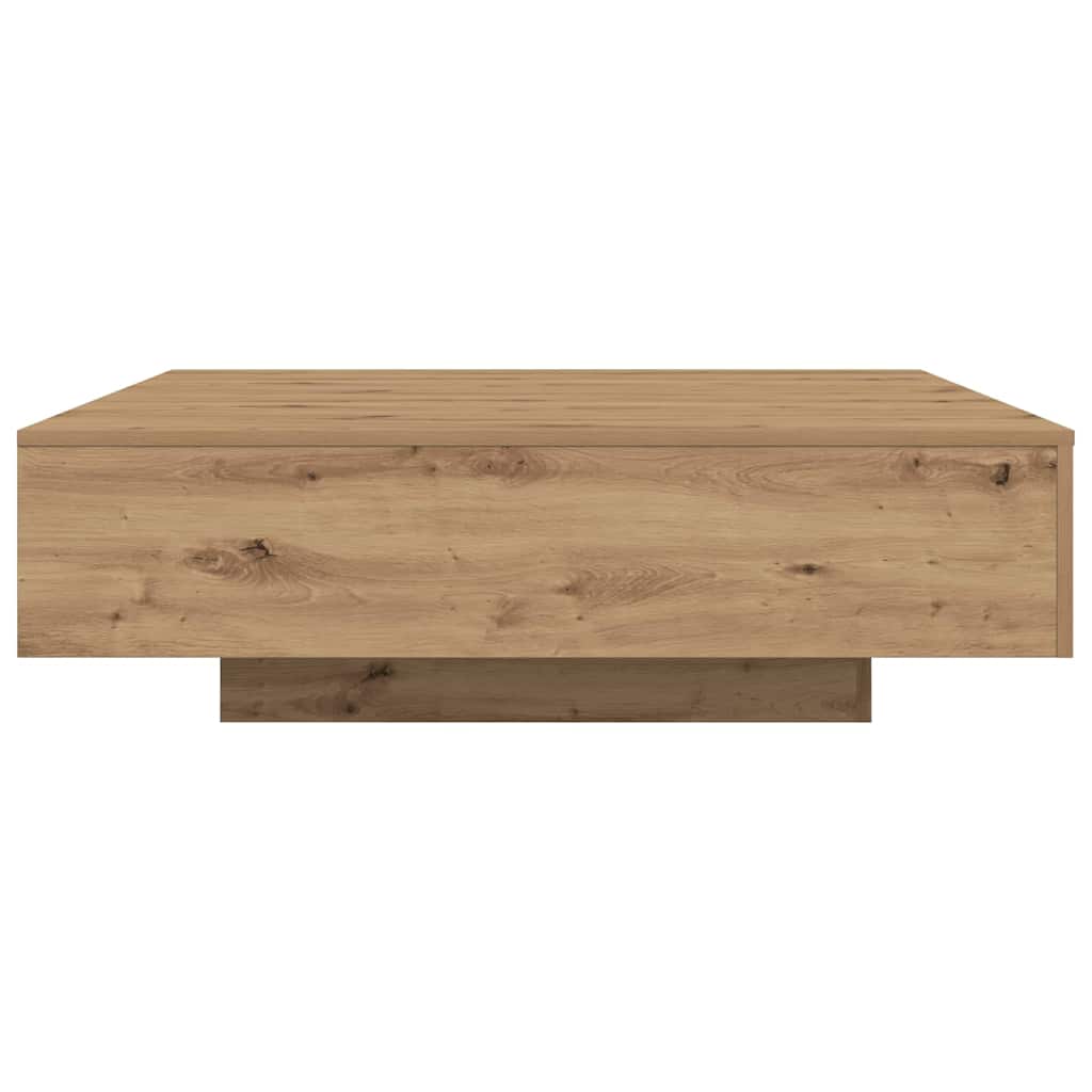 Coffee Table with LED Strip Lights Artisan Oak Engineered Wood