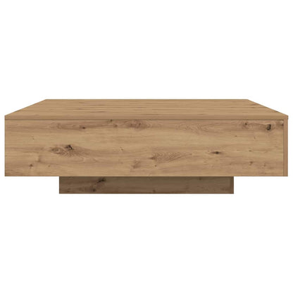 Coffee Table with LED Strip Lights Artisan Oak Engineered Wood