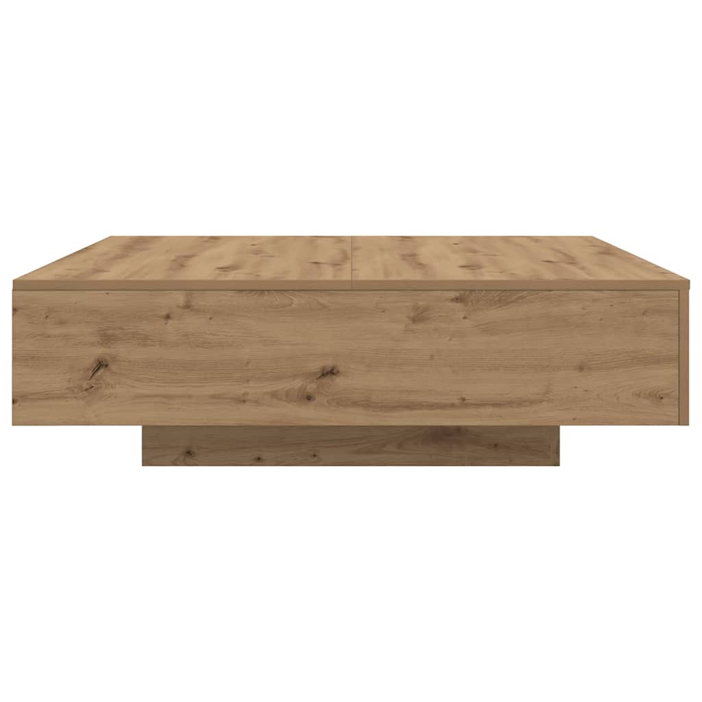 Coffee Table with LED Strip Lights Artisan Oak Engineered Wood