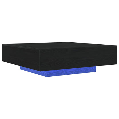 Coffee Table Black Oak 100 x 100 x 31 cm Engineered Wood