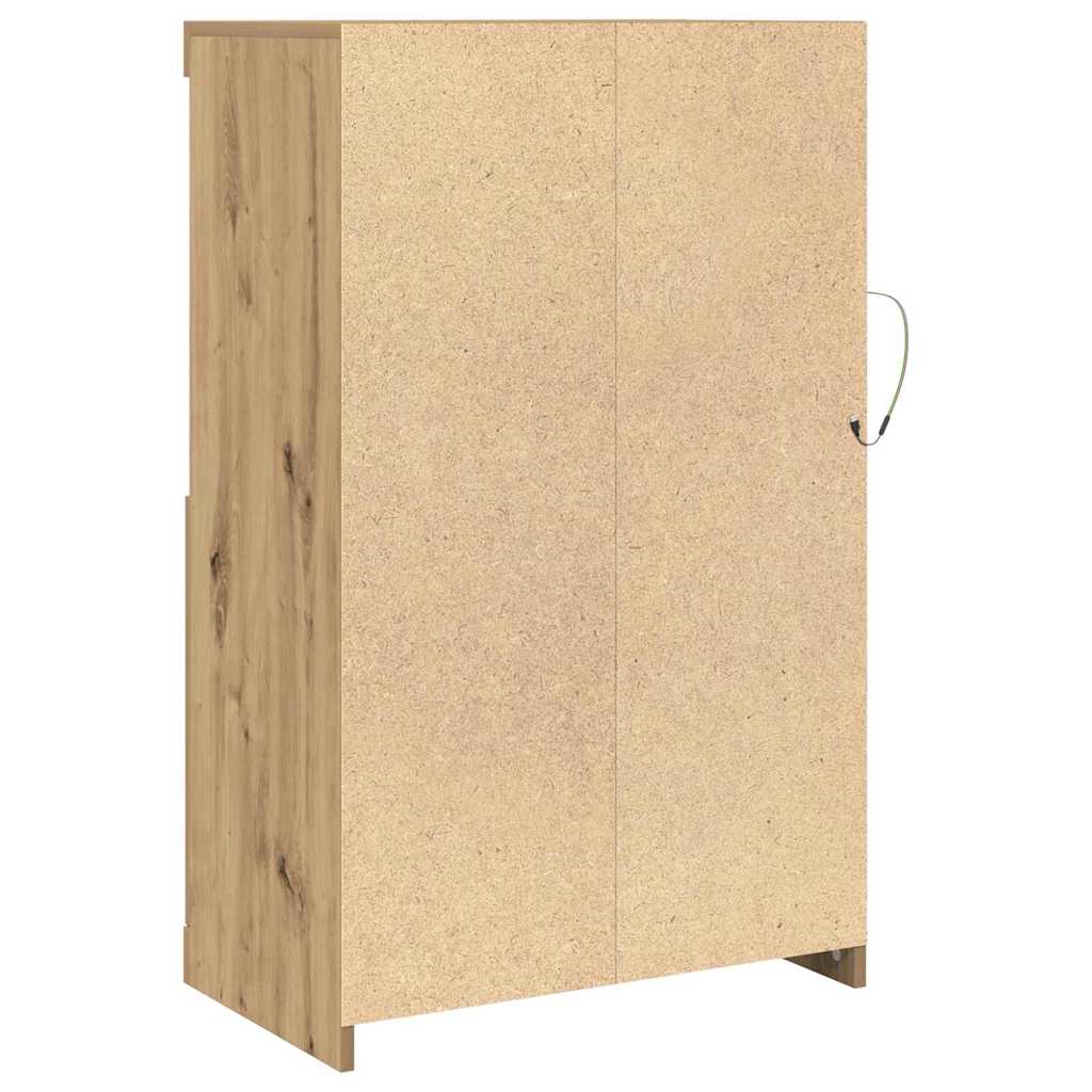 LED Sideboard 60.5 x 37 x 100 cm Engineered Wood Artisan Oak