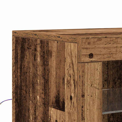 LED Sideboard 2 pcs Old Wood 41 x 37 x 67 cm Engineered Wood