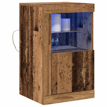 LED Sideboard 2 pcs Old Wood 41 x 37 x 67 cm Engineered Wood