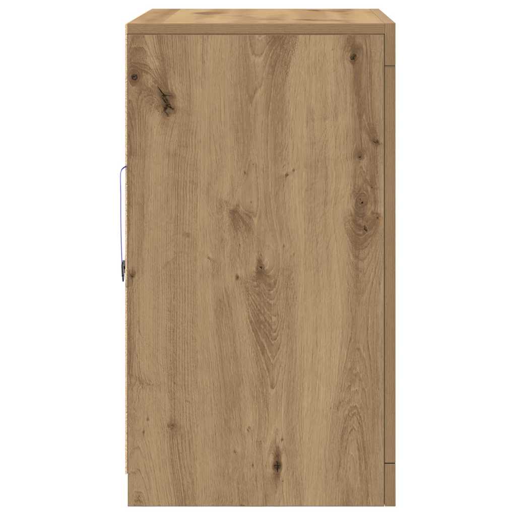 LED Sideboard 2 pcs 41 x 37 x 67 cm Engineered Wood Artisan Oak