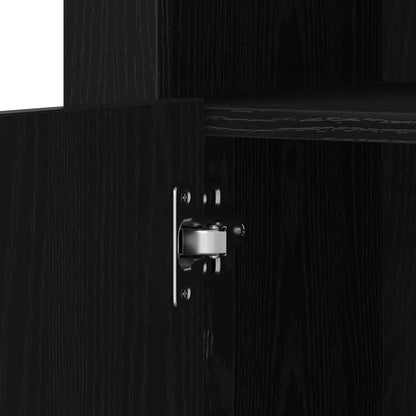 LED Sideboard Black Oak 41 x 37 x 67 cm Engineered Wood