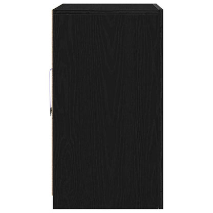 LED Sideboard Black Oak 41 x 37 x 67 cm Engineered Wood