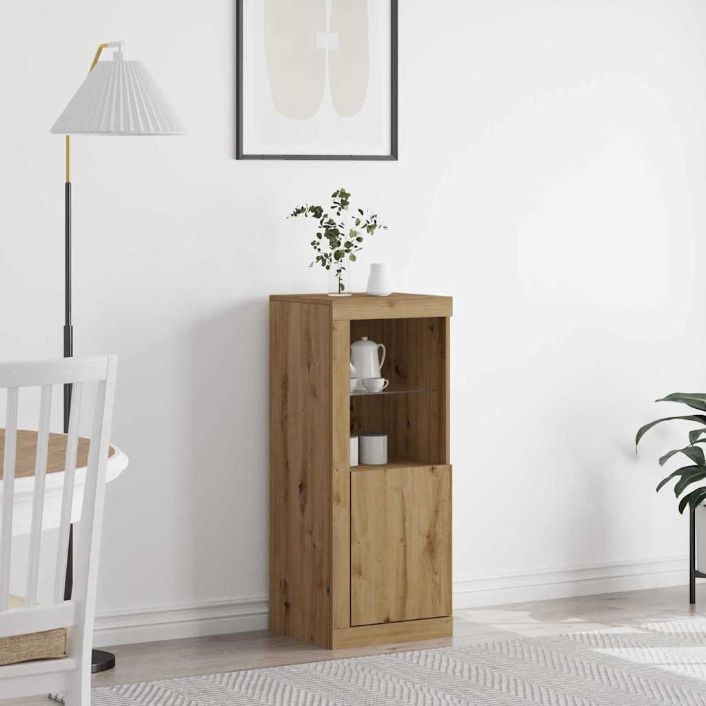 LED Sideboard Brown 41 x 37 x 100 cm Engineered Wood