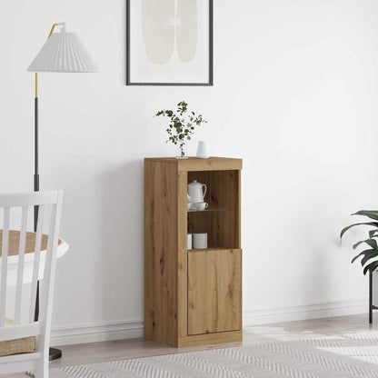 LED Sideboard Brown 41 x 37 x 100 cm Engineered Wood