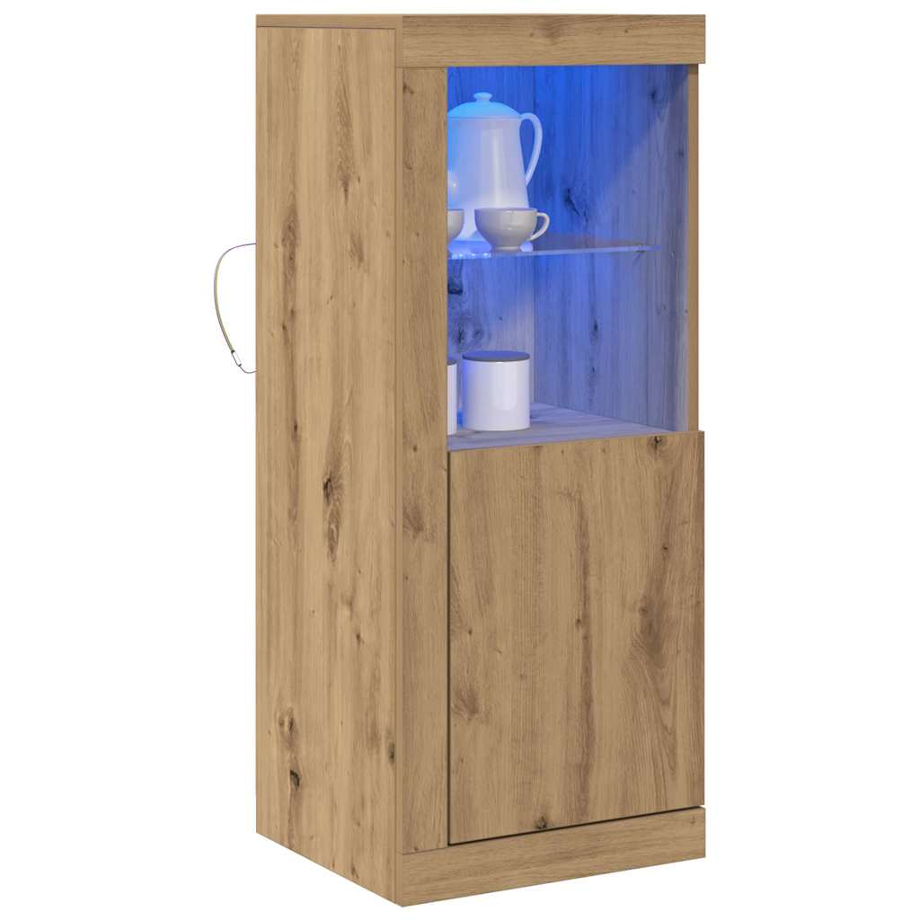 LED Sideboard Brown 41 x 37 x 100 cm Engineered Wood