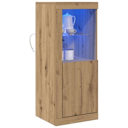 LED Sideboard Brown 41 x 37 x 100 cm Engineered Wood