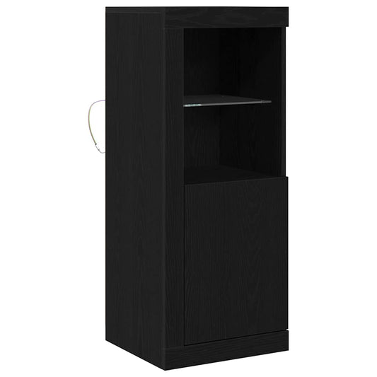 LED Sideboard Black 41 x 37 x 100 cm Engineered Wood