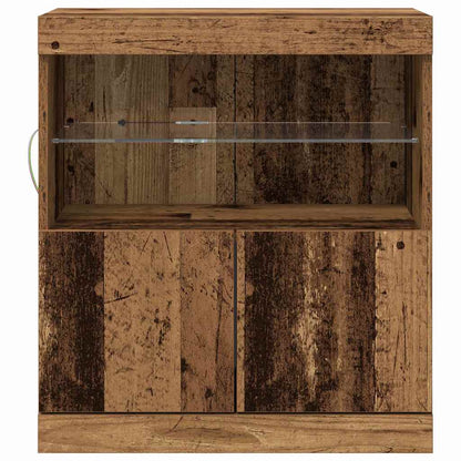 LED Sideboard Brown 60.5 x 37 x 67 cm Engineered Wood