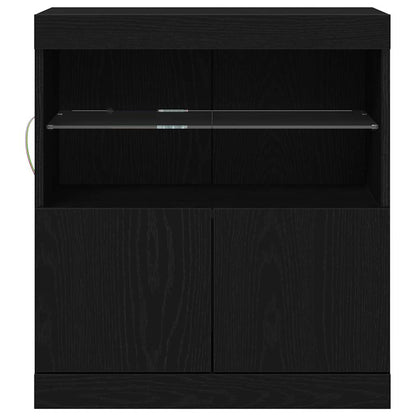 LED Sideboard Black 60.5 x 37 x 67 cm Engineered Wood