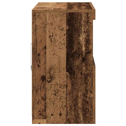 LED Sideboard Brown 81 x 37 x 66.5 cm Engineered Wood