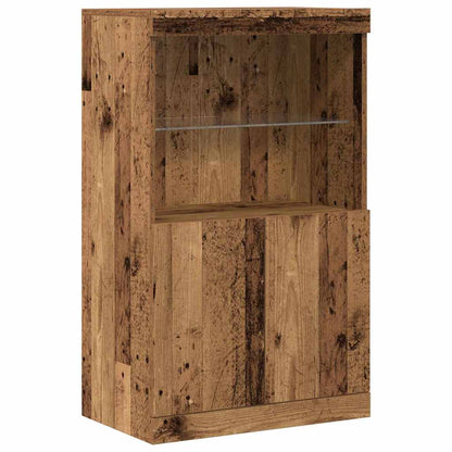 LED Sideboard Brown 60 x 37 x 100 cm Engineered Wood