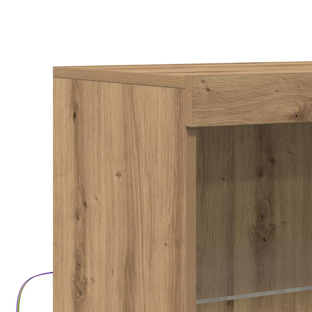 LED Sideboard Brown 60 x 37 x 100 cm Engineered Wood
