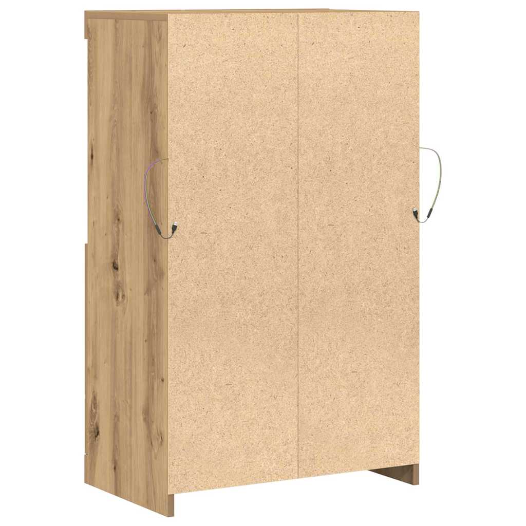 LED Sideboard Brown 60 x 37 x 100 cm Engineered Wood