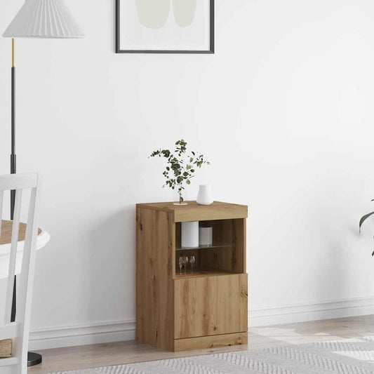 LED Sideboard Artisan Oak 41 x 37 x 67 cm Engineered Wood