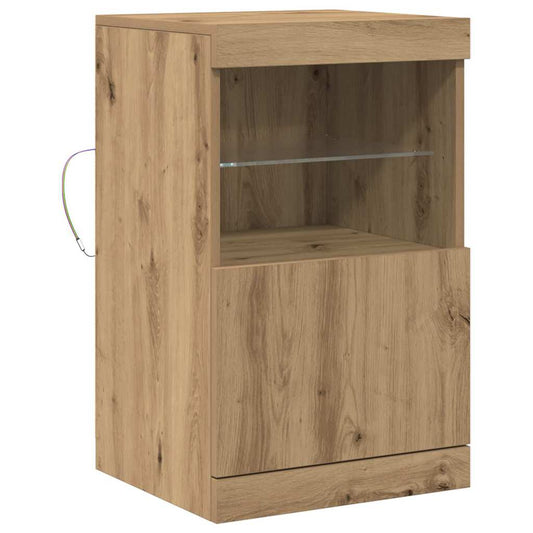 LED Sideboard Artisan Oak 41 x 37 x 67 cm Engineered Wood